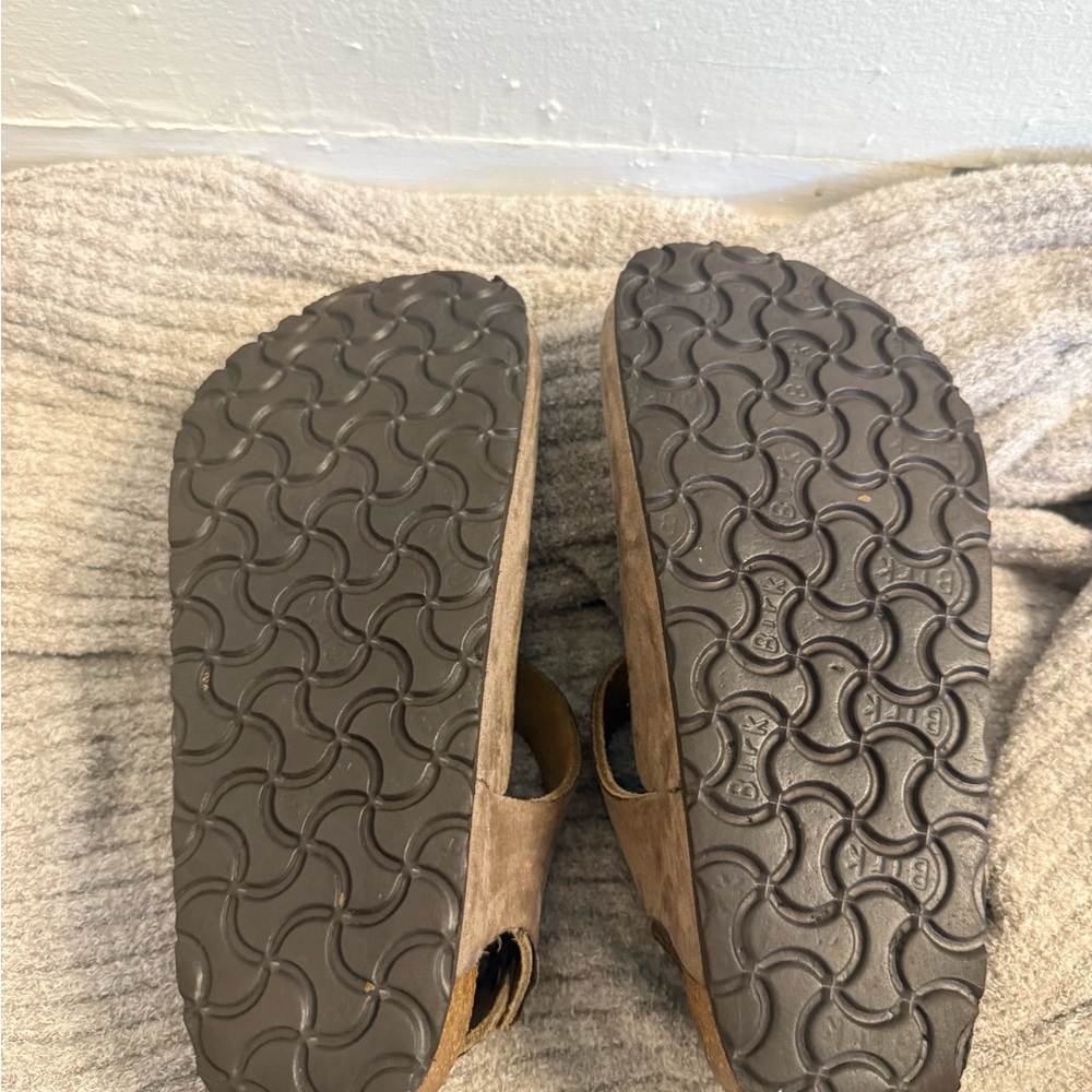 Birkenstock Tan Mules with Buckle - Picture 4 of 13